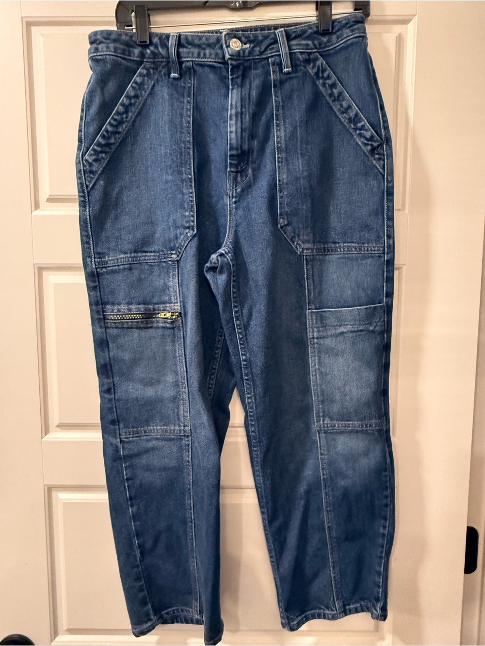 MOTHER denim Private Zip Pocket Ankle Jeans in mile high wash size 29
